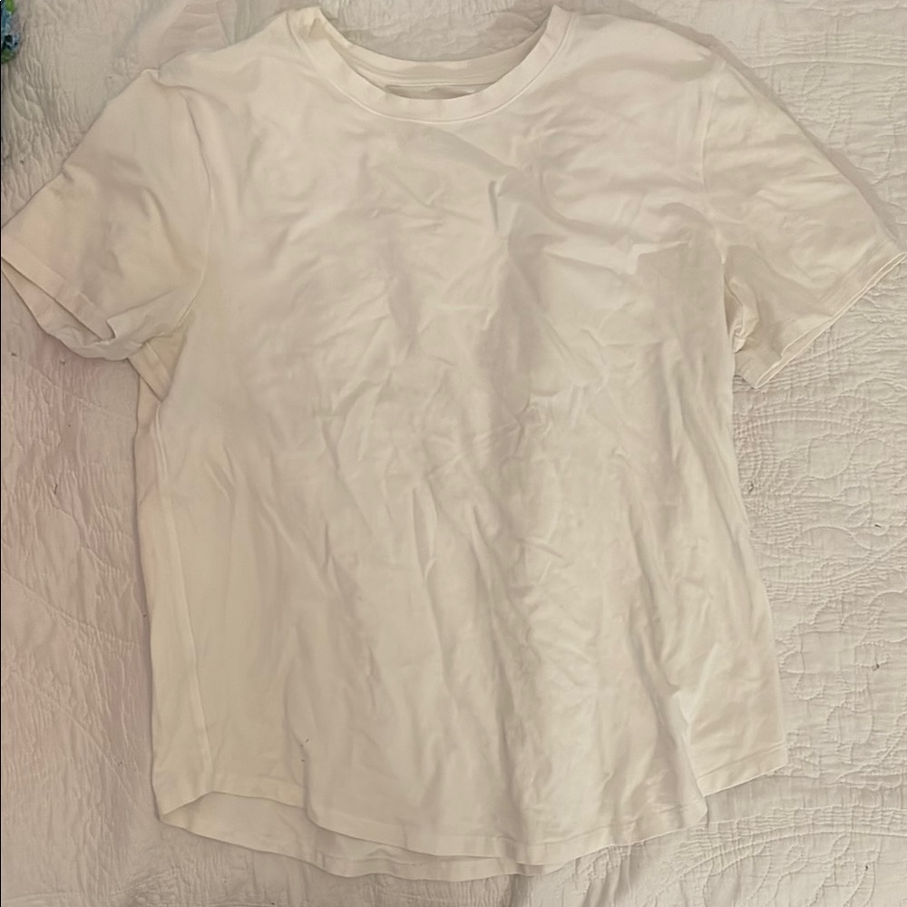 White Lululemon Workout Tee